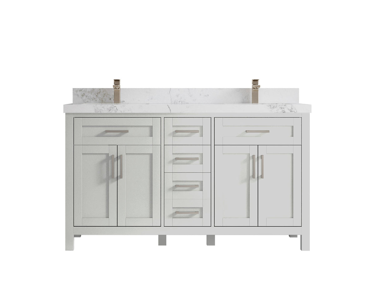 Cambridge 60 in. W x 22 in. D Double Sink Bathroom Vanity - Willow Bath and Vanity