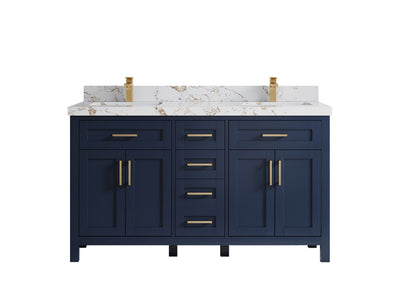 Cambridge 60 in. W x 22 in. D Double Sink Bathroom Vanity - Willow Bath and Vanity