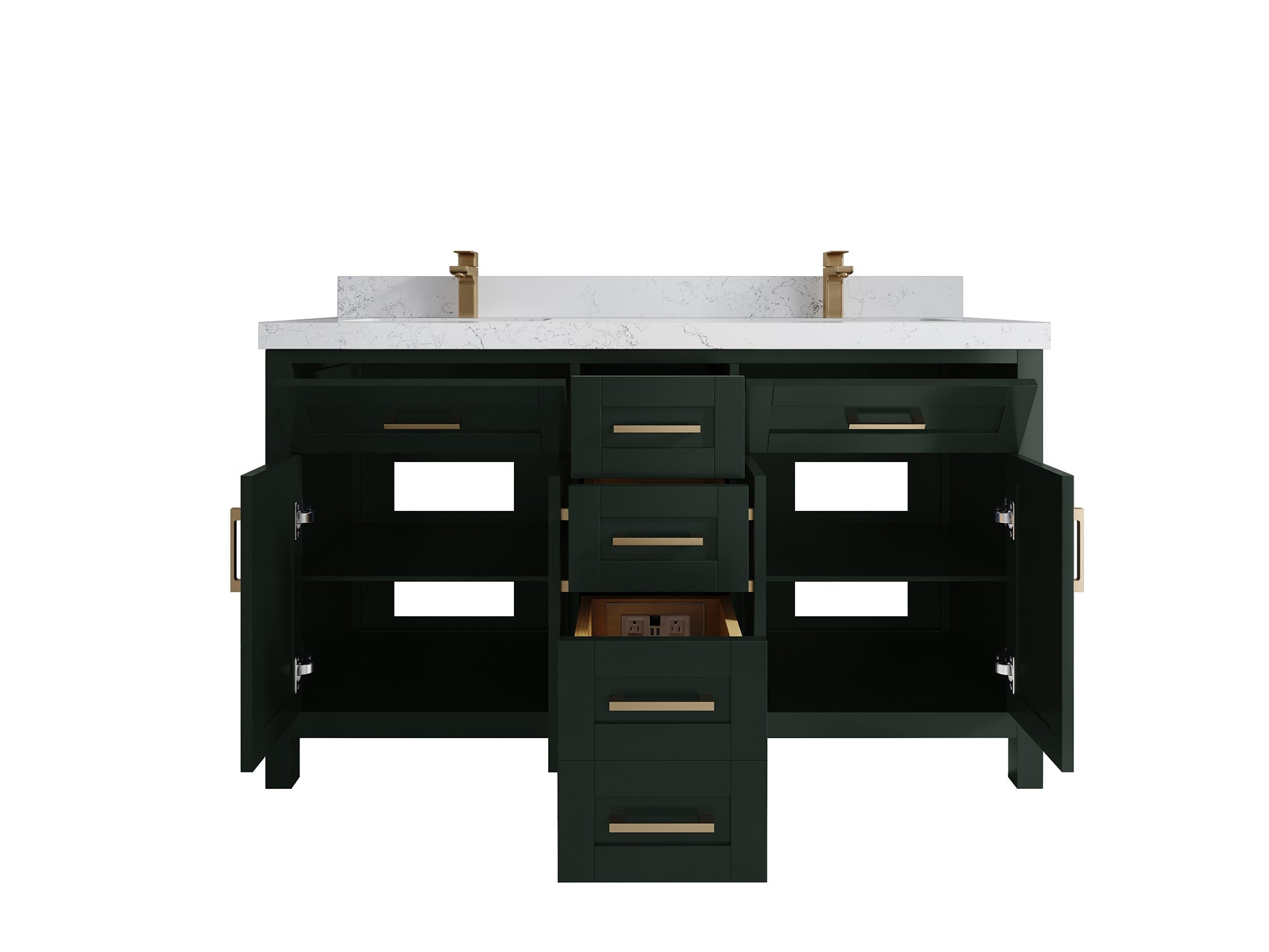Cambridge 60 in. W x 22 in. D Double Sink Bathroom Vanity - Willow Bath and Vanity