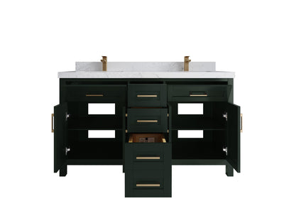 Cambridge 60 in. W x 22 in. D Double Sink Bathroom Vanity - Willow Bath and Vanity