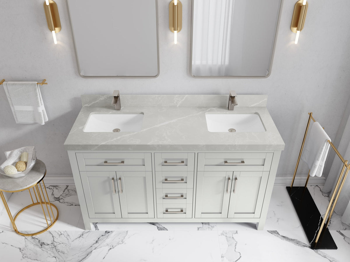 Cambridge 60 in. W x 22 in. D Double Sink Bathroom Vanity - Willow Bath and Vanity