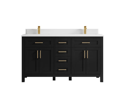 Cambridge 60 in. W x 22 in. D Double Sink Bathroom Vanity - Willow Bath and Vanity