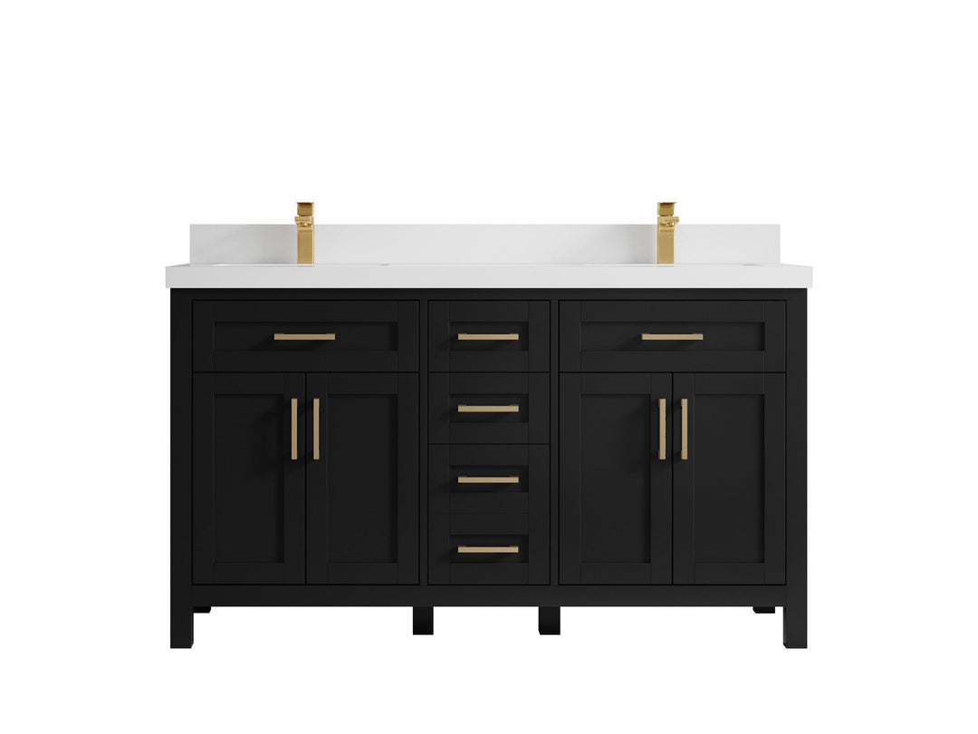 Cambridge 60 in. W x 22 in. D Double Sink Bathroom Vanity - Willow Bath and Vanity