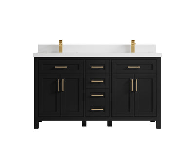 Cambridge 60 in. W x 22 in. D Double Sink Bathroom Vanity - Willow Bath and Vanity
