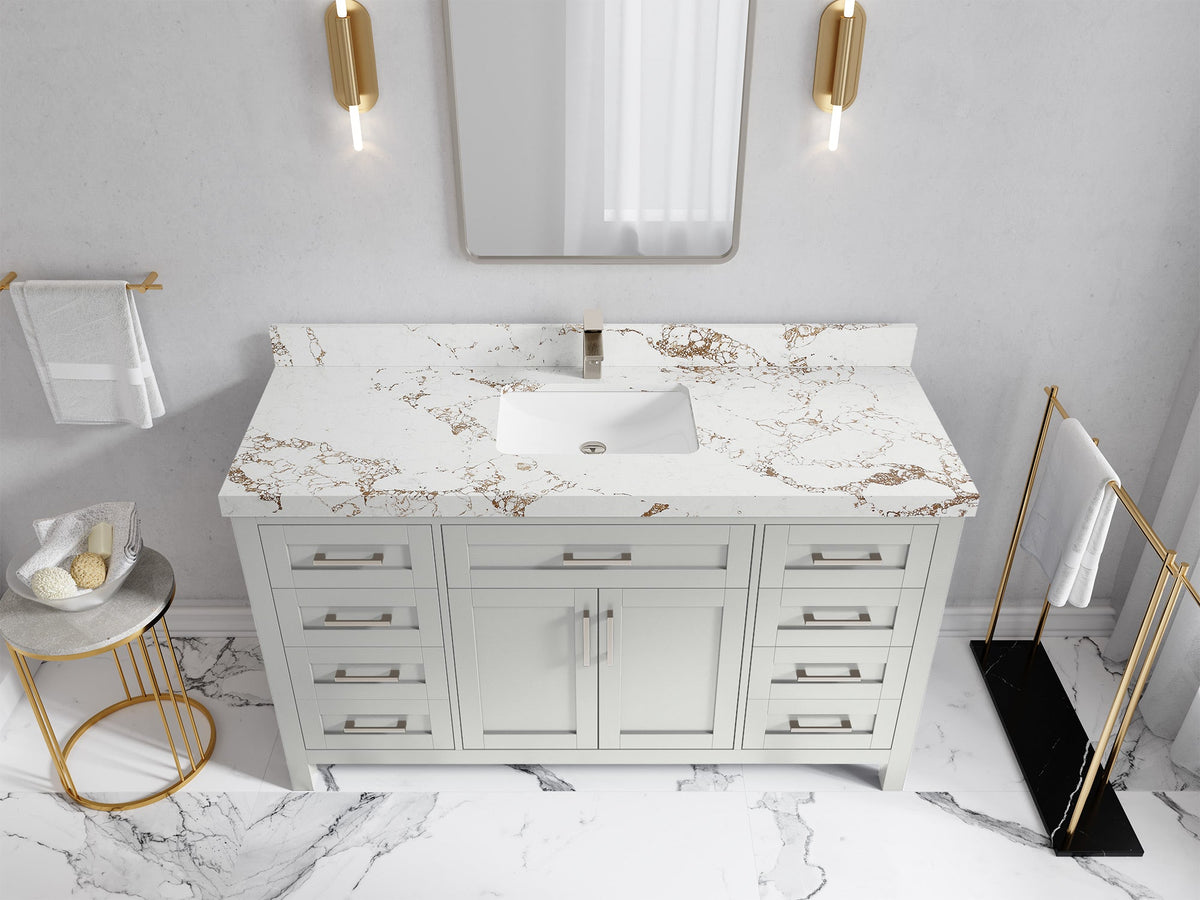 Cambridge 60 in. W x 22 in. D Single Sink Bathroom Vanity - Willow Bath and Vanity