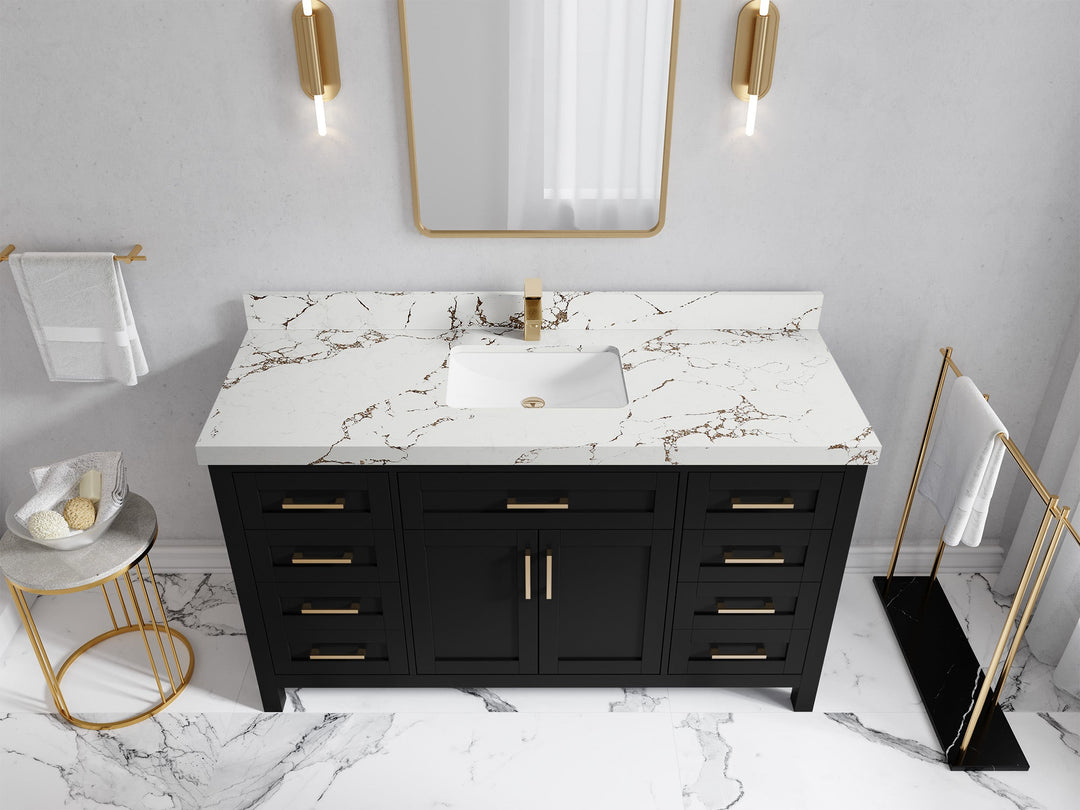 Cambridge 60 in. W x 22 in. D Single Sink Bathroom Vanity - Willow Bath and Vanity