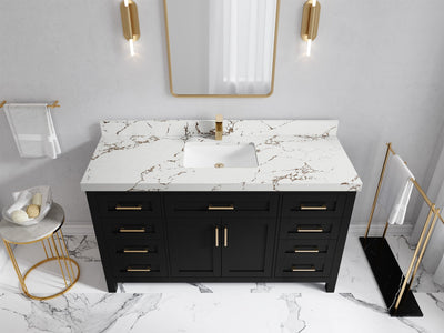 Cambridge 60 in. W x 22 in. D Single Sink Bathroom Vanity - Willow Bath and Vanity