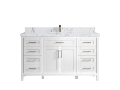 Cambridge 60 in. W x 22 in. D Single Sink Bathroom Vanity - Willow Bath and Vanity