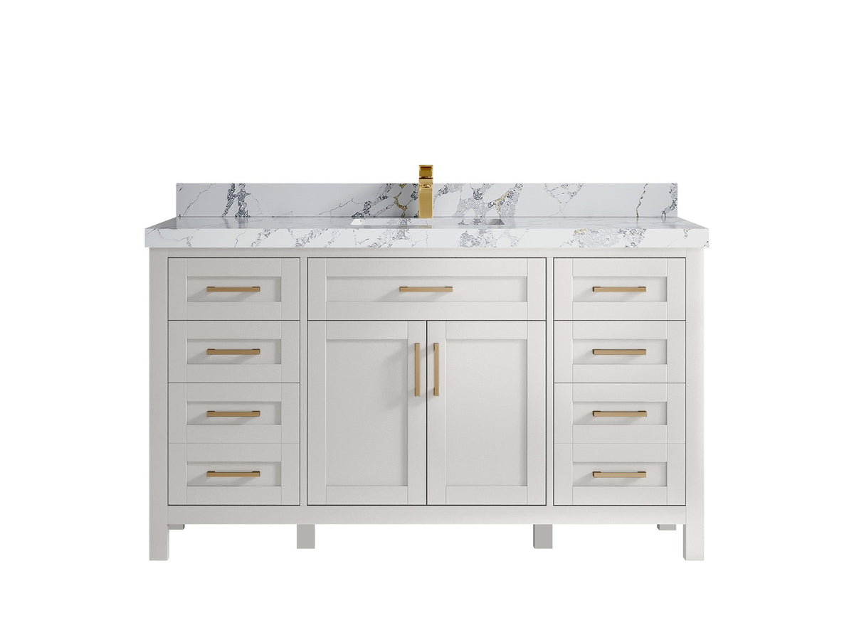 Cambridge 60 in. W x 22 in. D Single Sink Bathroom Vanity - Willow Bath and Vanity