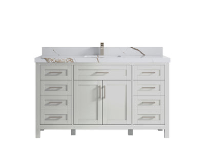 Cambridge 60 in. W x 22 in. D Single Sink Bathroom Vanity - Willow Bath and Vanity
