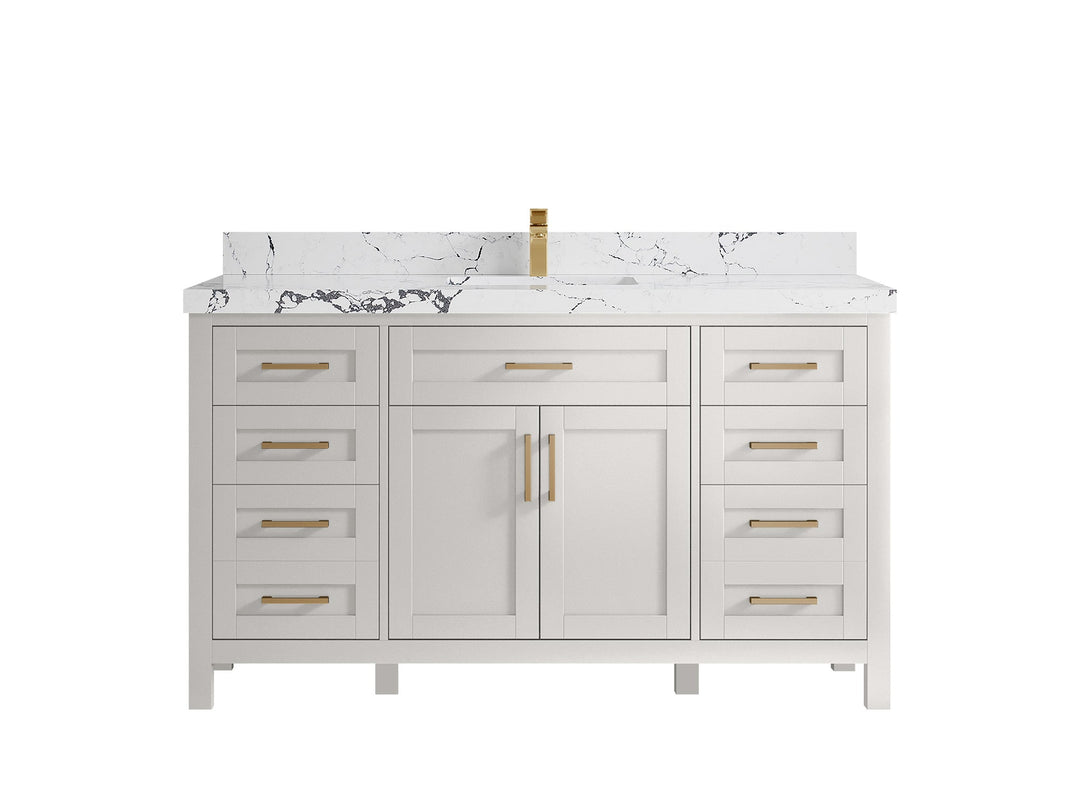 Cambridge 60 in. W x 22 in. D Single Sink Bathroom Vanity - Willow Bath and Vanity
