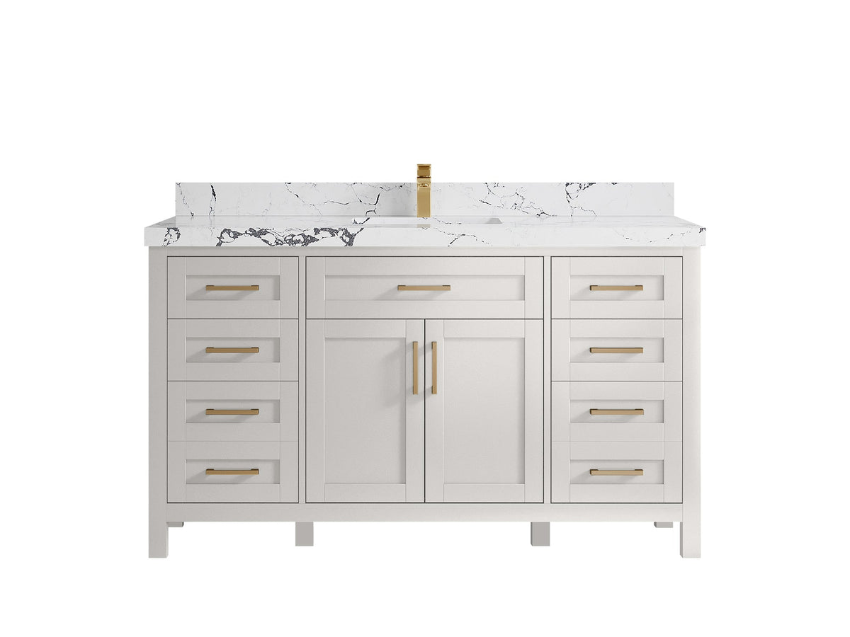 Cambridge 60 in. W x 22 in. D Single Sink Bathroom Vanity - Willow Bath and Vanity