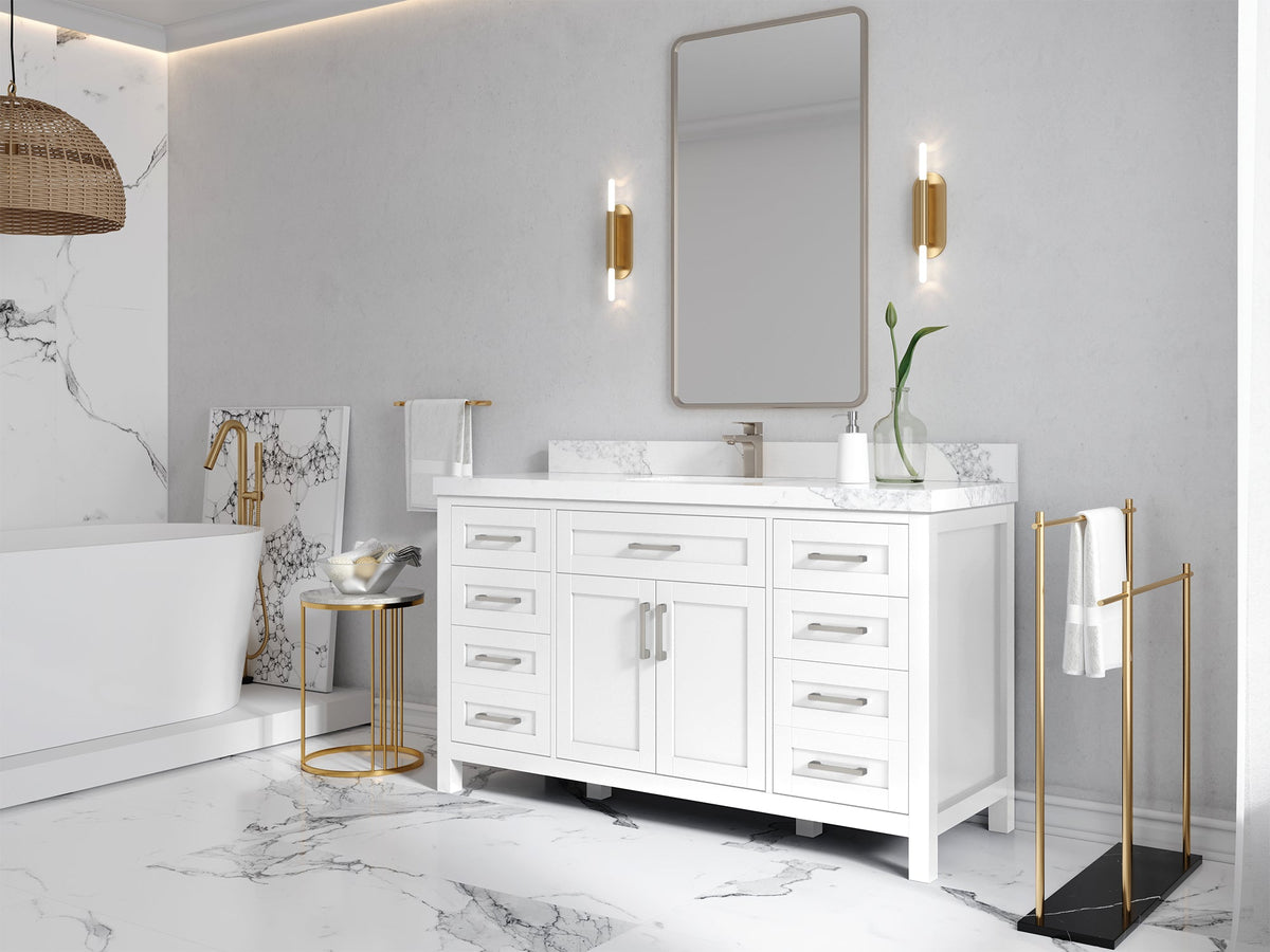 Cambridge 60 in. W x 22 in. D Single Sink Bathroom Vanity - Willow Bath and Vanity