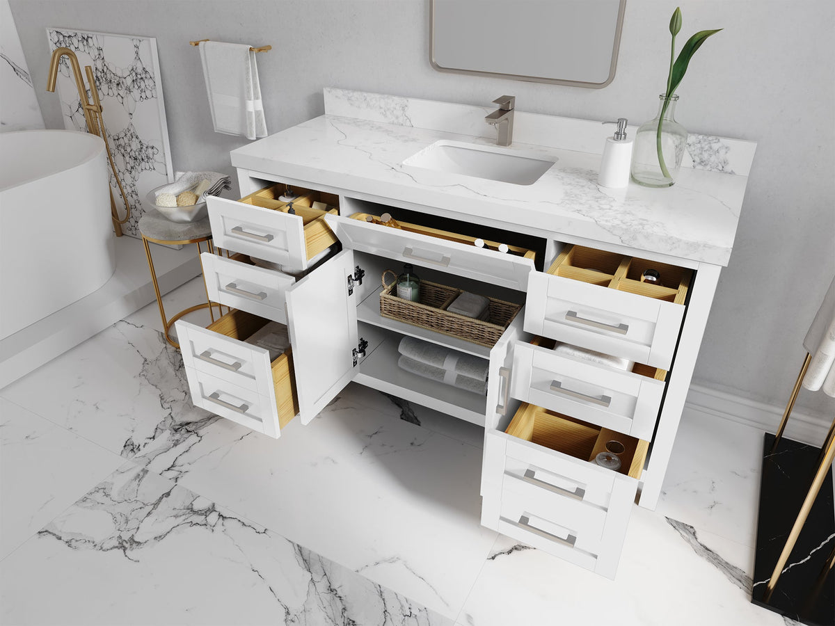Cambridge 60 in. W x 22 in. D Single Sink Bathroom Vanity - Willow Bath and Vanity