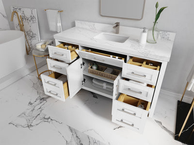 Cambridge 60 in. W x 22 in. D Single Sink Bathroom Vanity - Willow Bath and Vanity