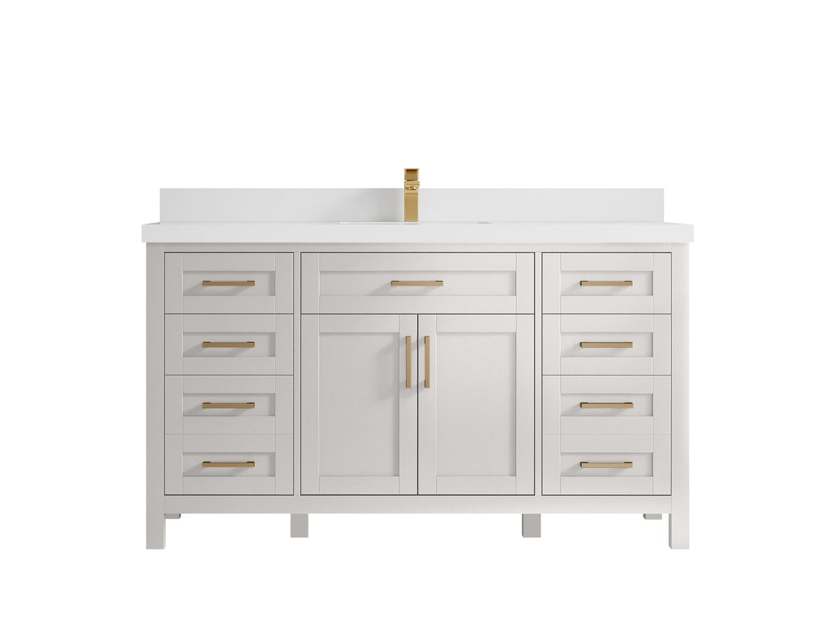 Cambridge 60 in. W x 22 in. D Single Sink Bathroom Vanity - Willow Bath and Vanity