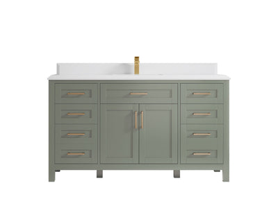 Cambridge 60 in. W x 22 in. D Single Sink Bathroom Vanity - Willow Bath and Vanity