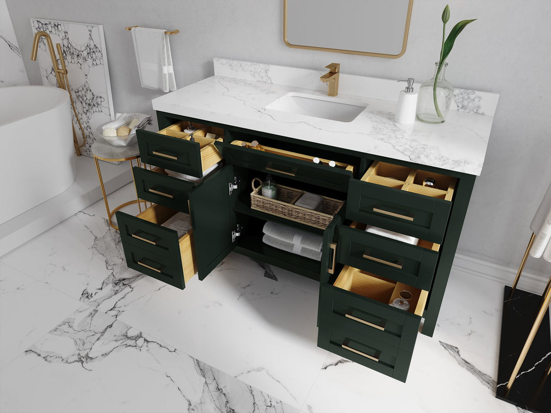 Cambridge 60 in. W x 22 in. D Single Sink Bathroom Vanity - Willow Bath and Vanity