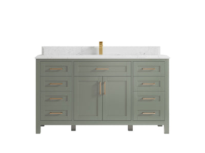 Cambridge 60 in. W x 22 in. D Single Sink Bathroom Vanity - Willow Bath and Vanity