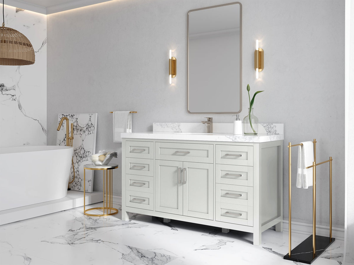 Cambridge 60 in. W x 22 in. D Single Sink Bathroom Vanity - Willow Bath and Vanity
