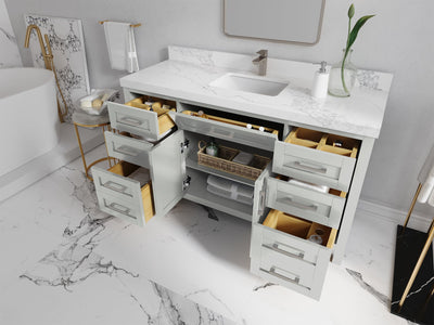 Cambridge 60 in. W x 22 in. D Single Sink Bathroom Vanity - Willow Bath and Vanity