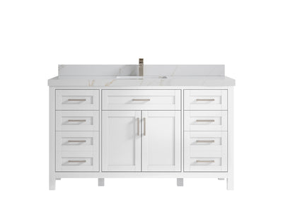 Cambridge 60 in. W x 22 in. D Single Sink Bathroom Vanity - Willow Bath and Vanity
