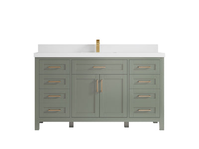 Cambridge 60 in. W x 22 in. D Single Sink Bathroom Vanity - Willow Bath and Vanity