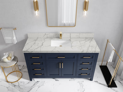 Cambridge 60 in. W x 22 in. D Single Sink Bathroom Vanity - Willow Bath and Vanity