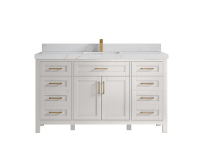 Cambridge 60 in. W x 22 in. D Single Sink Bathroom Vanity - Willow Bath and Vanity