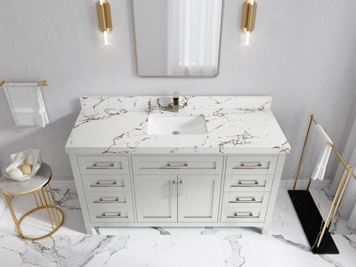 Cambridge 60 in. W x 22 in. D Single Sink Bathroom Vanity - Willow Bath and Vanity