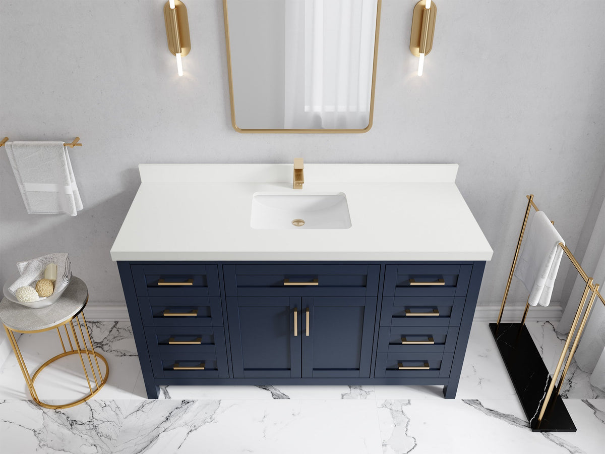 Cambridge 60 in. W x 22 in. D Single Sink Bathroom Vanity - Willow Bath and Vanity