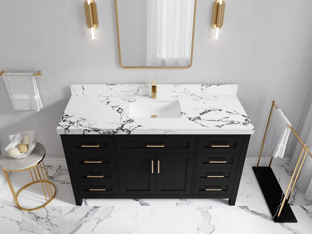 Cambridge 60 in. W x 22 in. D Single Sink Bathroom Vanity - Willow Bath and Vanity