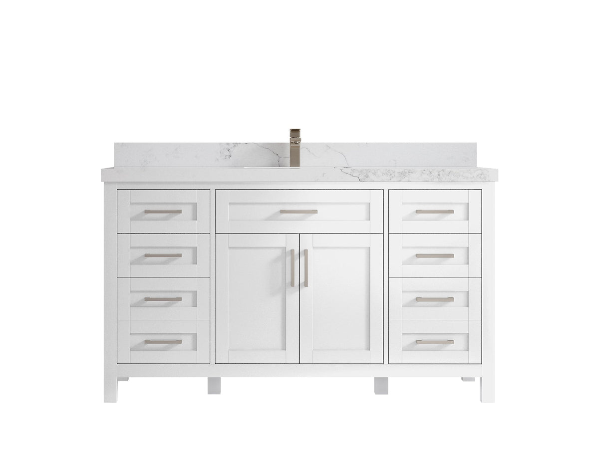 Cambridge 60 in. W x 22 in. D Single Sink Bathroom Vanity - Willow Bath and Vanity