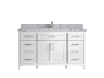 Cambridge 60 in. W x 22 in. D Single Sink Bathroom Vanity - Willow Bath and Vanity