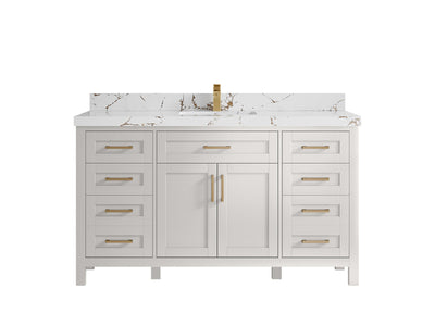 Cambridge 60 in. W x 22 in. D Single Sink Bathroom Vanity - Willow Bath and Vanity