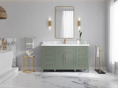 Cambridge 60 in. W x 22 in. D Single Sink Bathroom Vanity - Willow Bath and Vanity