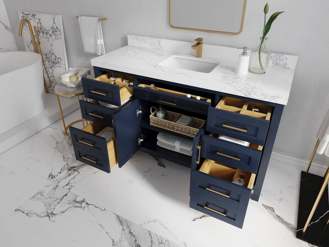 Cambridge 60 in. W x 22 in. D Single Sink Bathroom Vanity - Willow Bath and Vanity