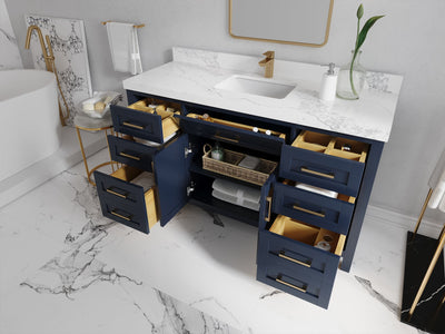 Cambridge 60 in. W x 22 in. D Single Sink Bathroom Vanity - Willow Bath and Vanity