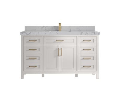 Cambridge 60 in. W x 22 in. D Single Sink Bathroom Vanity - Willow Bath and Vanity