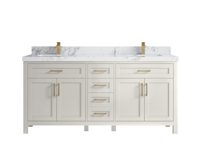 Cambridge 72 in. W x 22 in. D Double Sink Bathroom Vanity - Willow Bath and Vanity