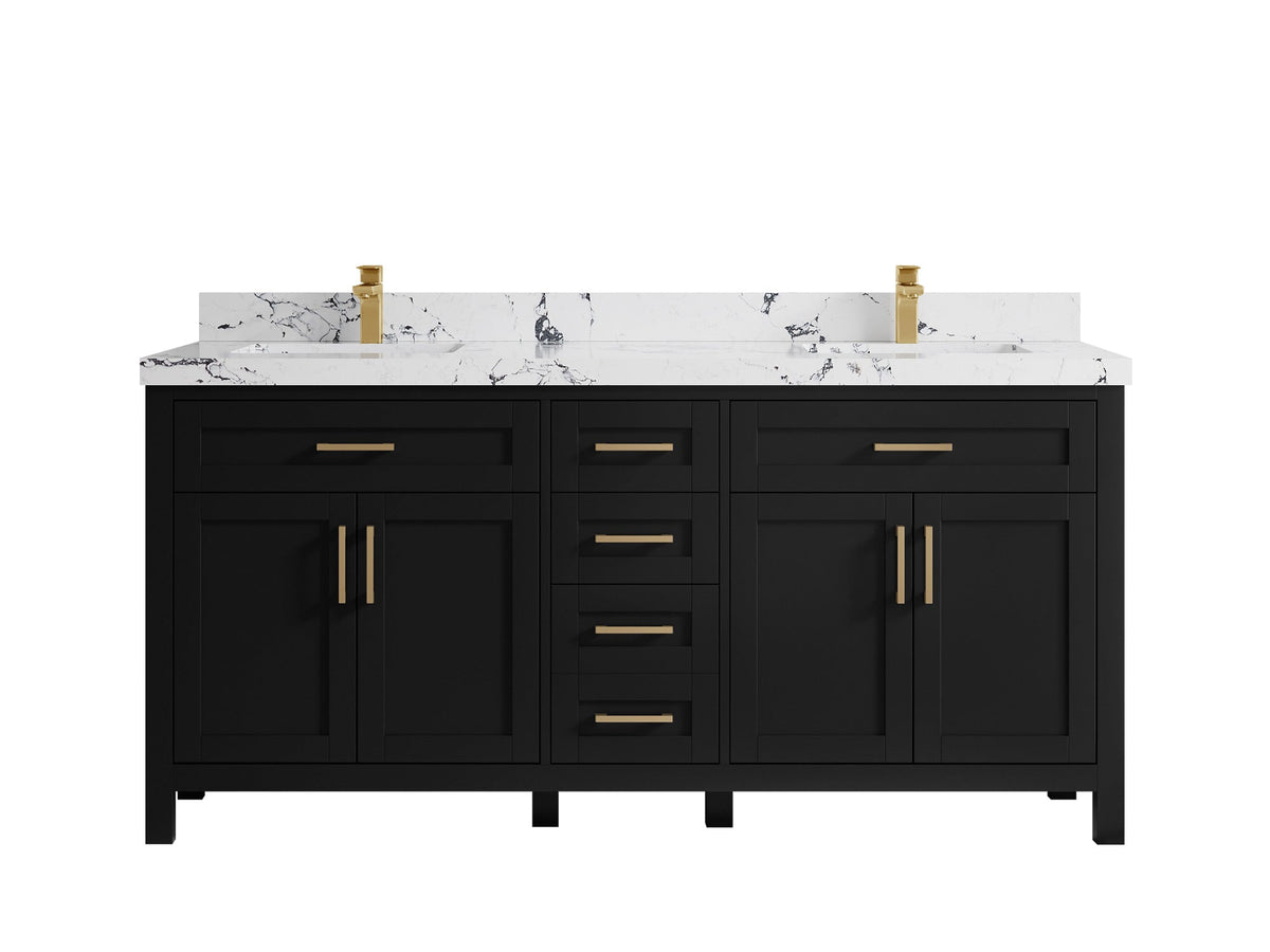 Cambridge 72 in. W x 22 in. D Double Sink Bathroom Vanity - Willow Bath and Vanity