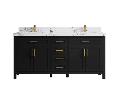Cambridge 72 in. W x 22 in. D Double Sink Bathroom Vanity - Willow Bath and Vanity