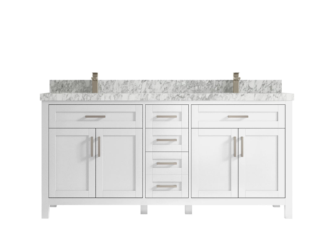 Cambridge 72 in. W x 22 in. D Double Sink Bathroom Vanity - Willow Bath and Vanity