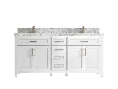 Cambridge 72 in. W x 22 in. D Double Sink Bathroom Vanity - Willow Bath and Vanity