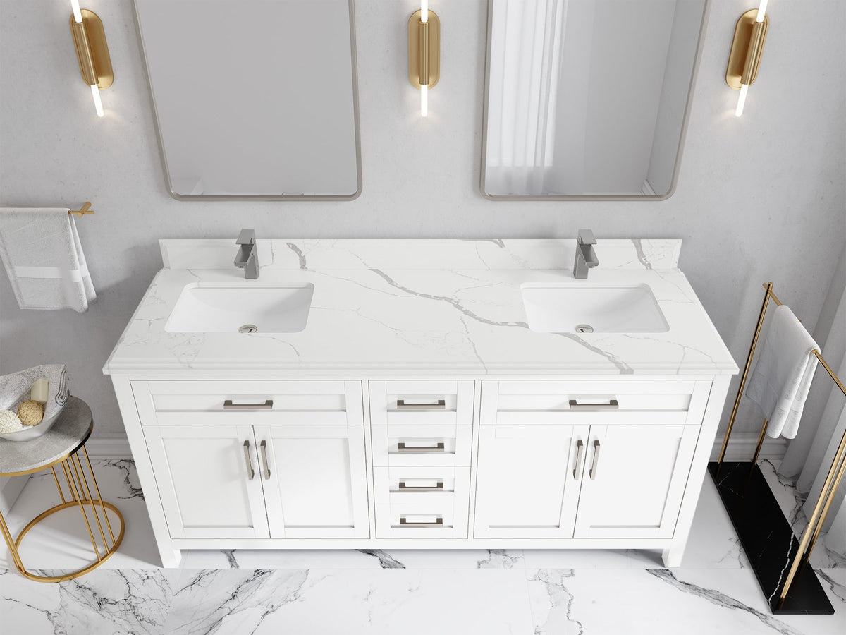 Cambridge 72 in. W x 22 in. D Double Sink Bathroom Vanity - Willow Bath and Vanity