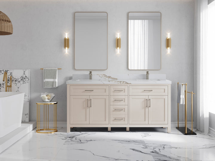 Cambridge 72 in. W x 22 in. D Double Sink Bathroom Vanity - photo 30