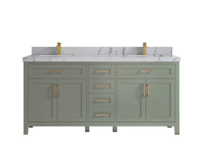 Cambridge 72 in. W x 22 in. D Double Sink Bathroom Vanity - Willow Bath and Vanity