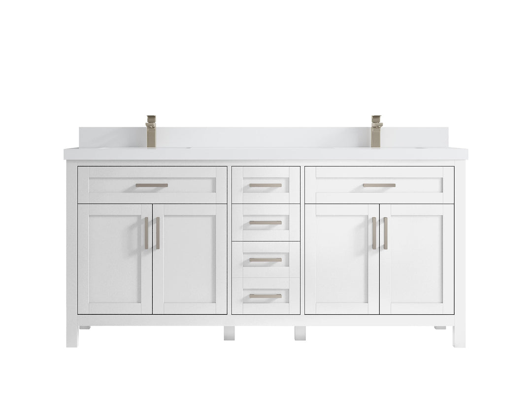 Cambridge 72 in. W x 22 in. D Double Sink Bathroom Vanity - Willow Bath and Vanity