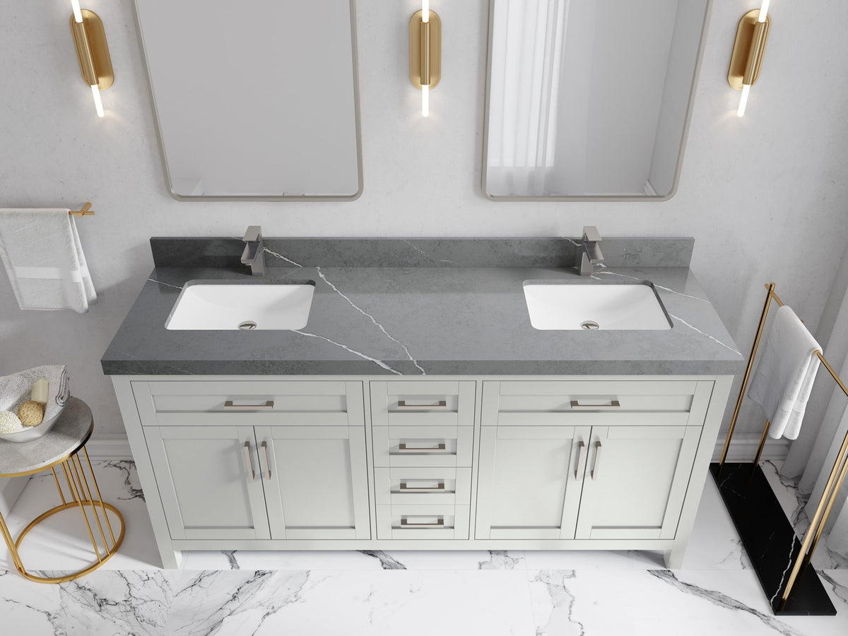 Cambridge 72 in. W x 22 in. D Double Sink Bathroom Vanity - Willow Bath and Vanity
