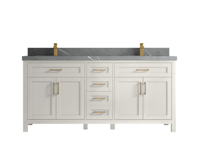 Cambridge 72 in. W x 22 in. D Double Sink Bathroom Vanity - Willow Bath and Vanity